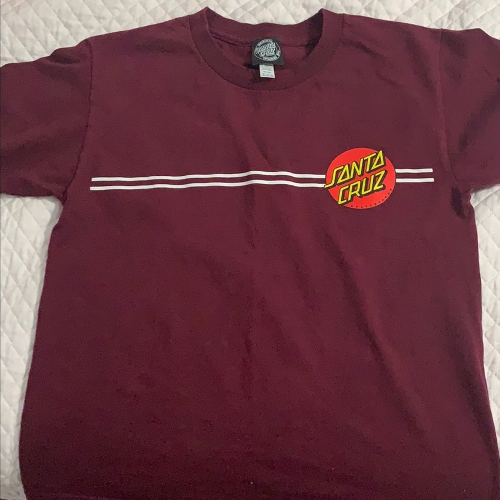 Burgundy tee, never worn.